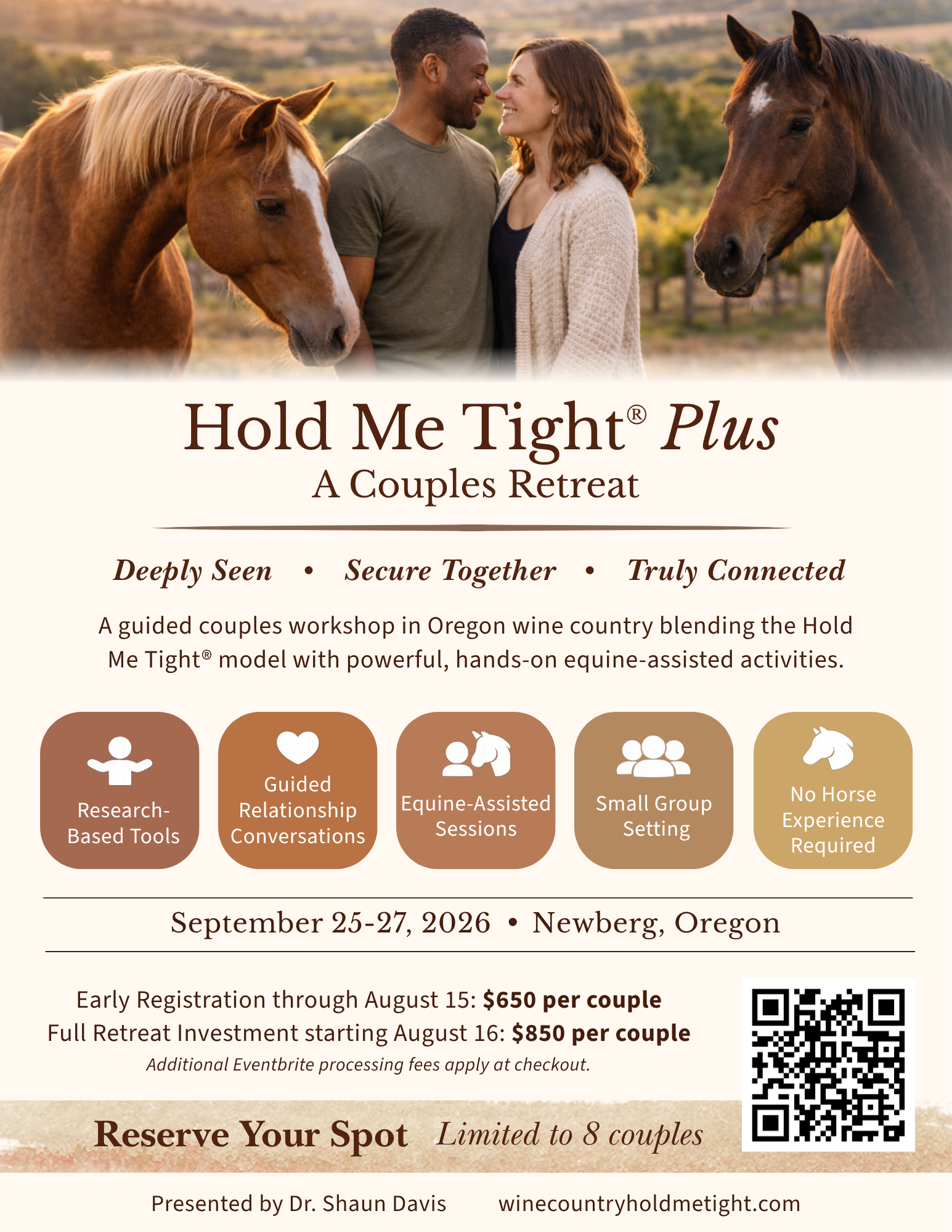 Hold Me Tight Plus Couples Retreat with Horses