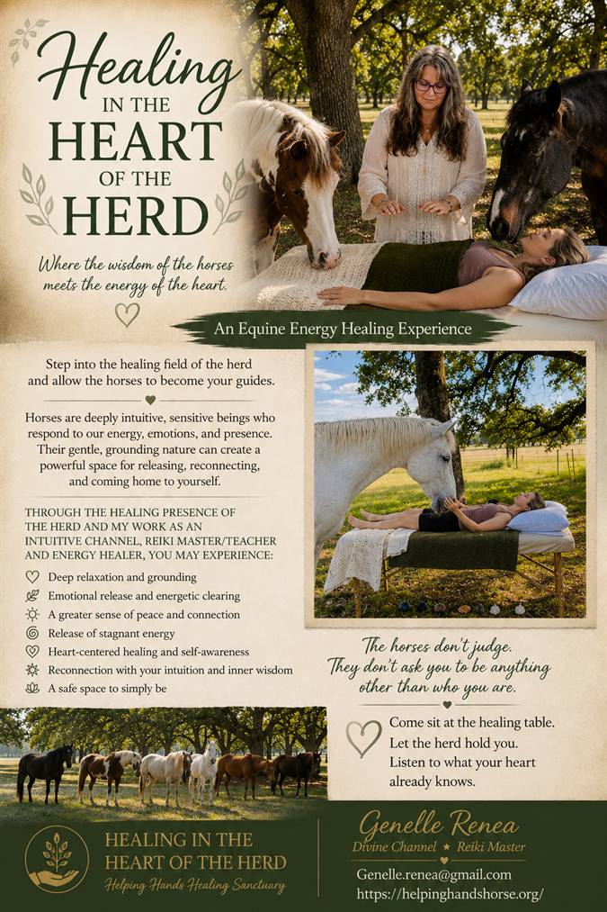 Healing in the Heart of the Herd - An Equine Energy Healing Experience with Genelle Renea